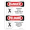 Signmission OSHA, Confined Space Enter Tank Permit Bilingual, 14in X 10in Rigid Plastic, 10" W, 14" H, Spanish OS-DS-P-1014-VS-1085 - alternate 1